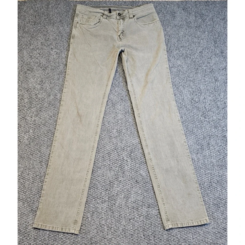 Prana‎ Corduroy Slim Fit Pants Mens 32W x 34L Khaki Casual Outdoor